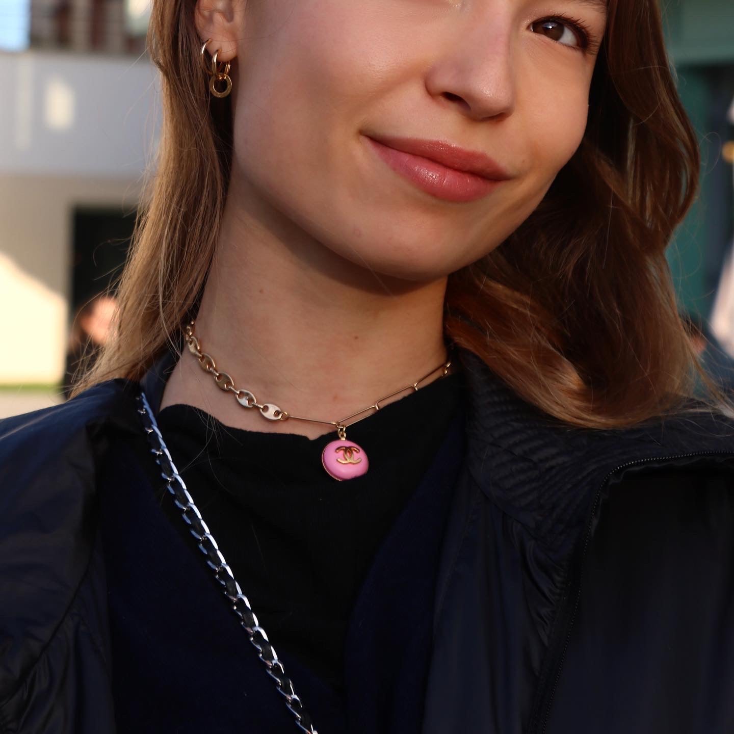 COLLIER UPCYCLÉ CHANEL | ROSE FLASHY
