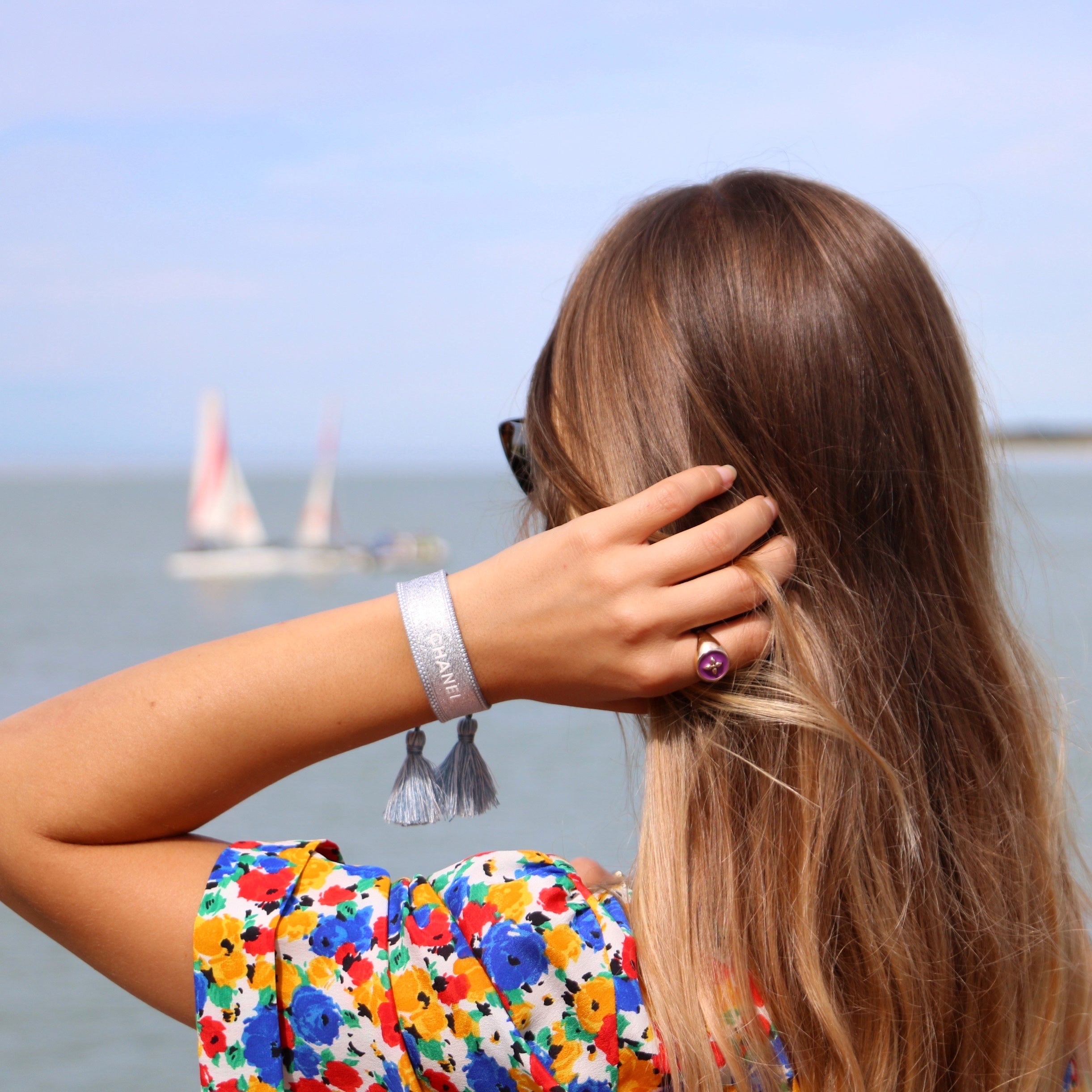 BRACELET TISSÉ UPCYCLÉ | GRIS PAILLETÉ