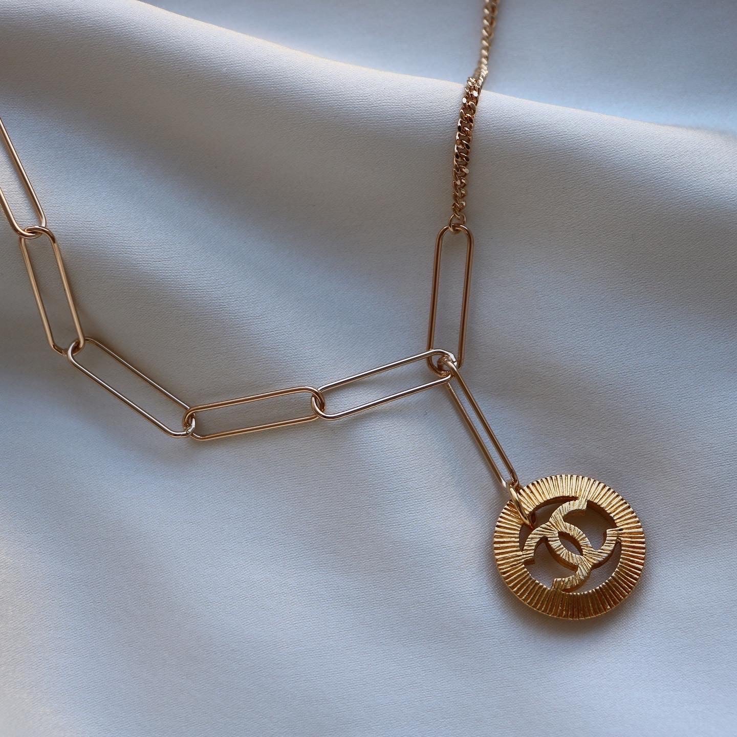 COLLIER UPCYCLÉ | DORÉ BI-CHAÎNE