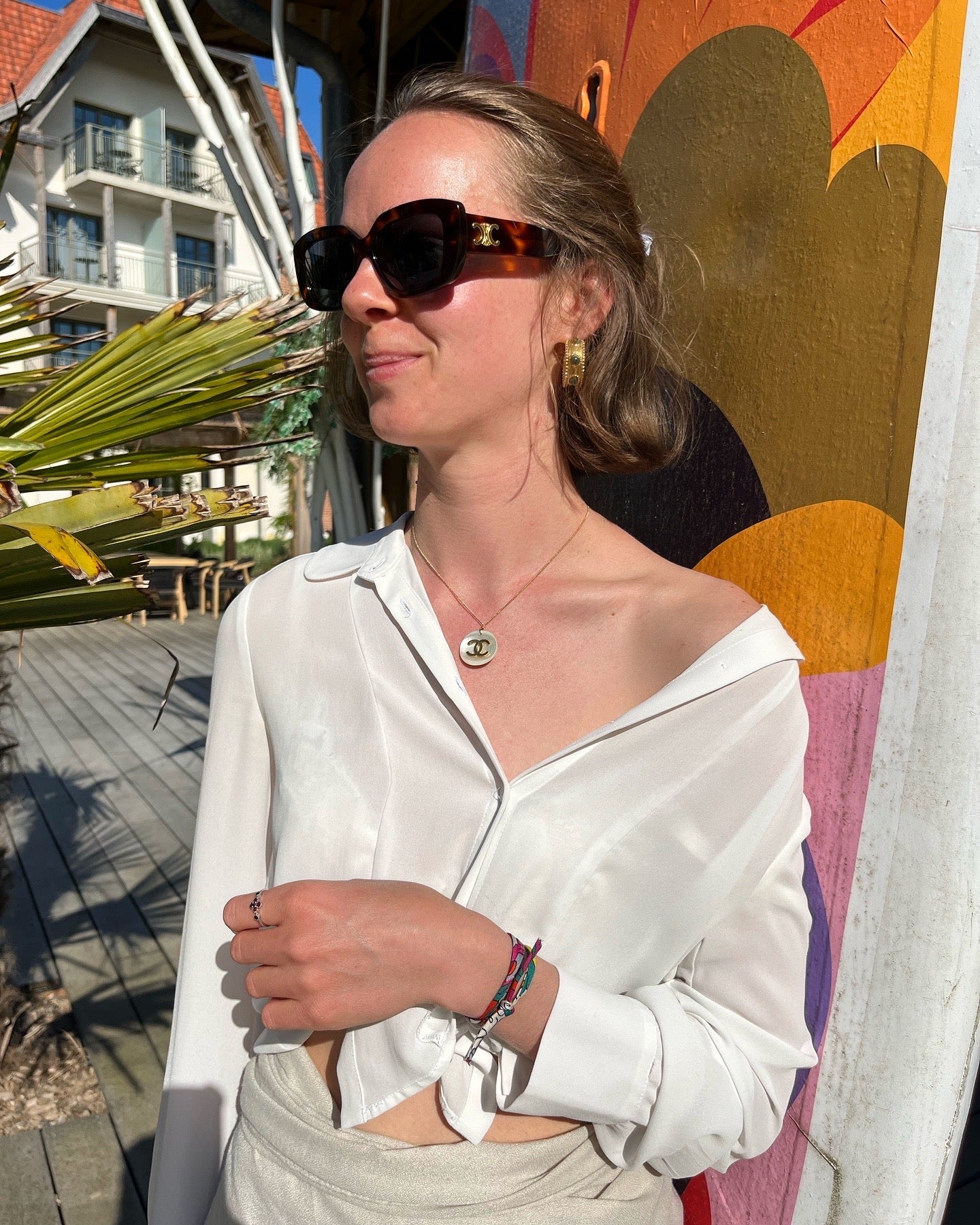 COLLIER UPCYCLÉ CHANEL | BLANC NACRE IRRÉGULIER RARE