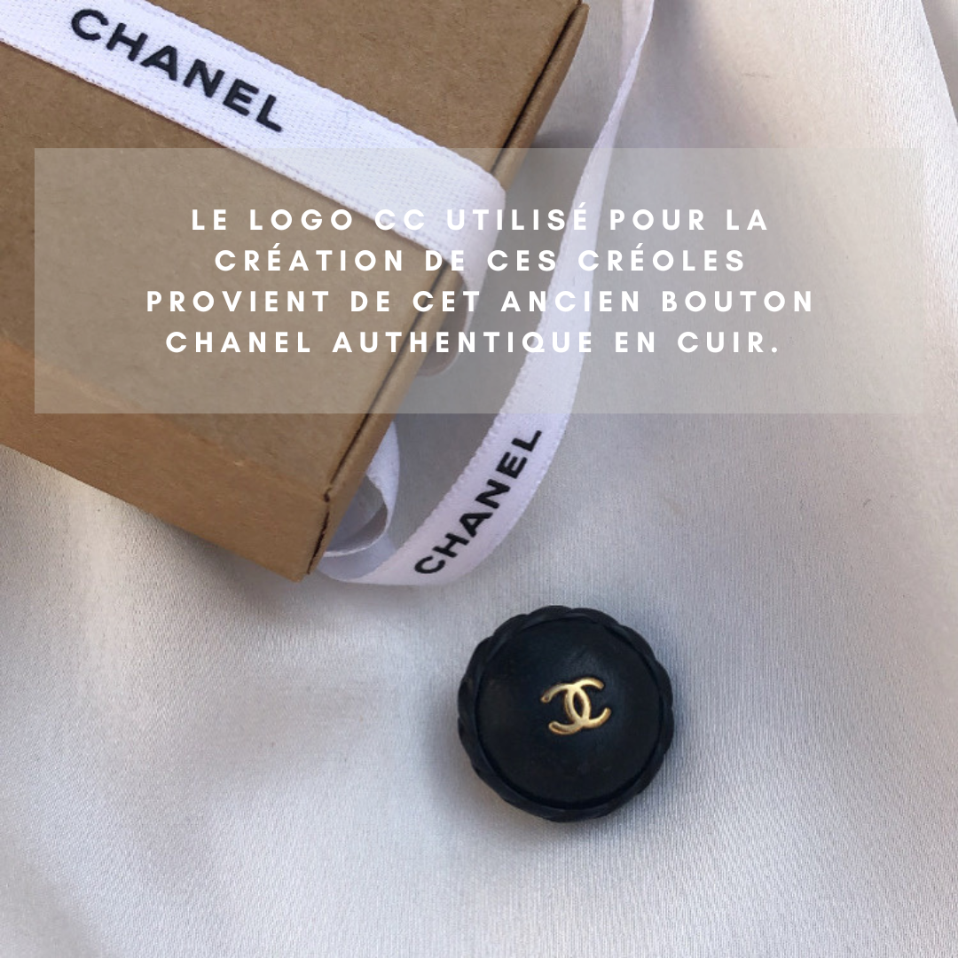 MINI CRÉOLES UPCYCLÉES CHANEL