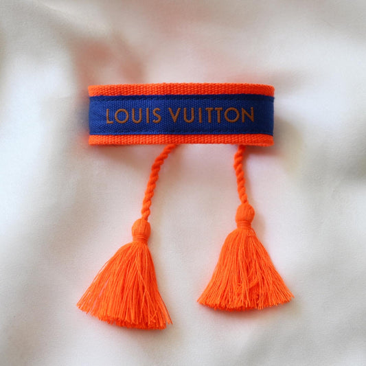 PRÉ COMMANDE | BRACELET TISSÉ UPCYCLÉ BRACELET LOUIS VUITTON | ORANGE FLASHY