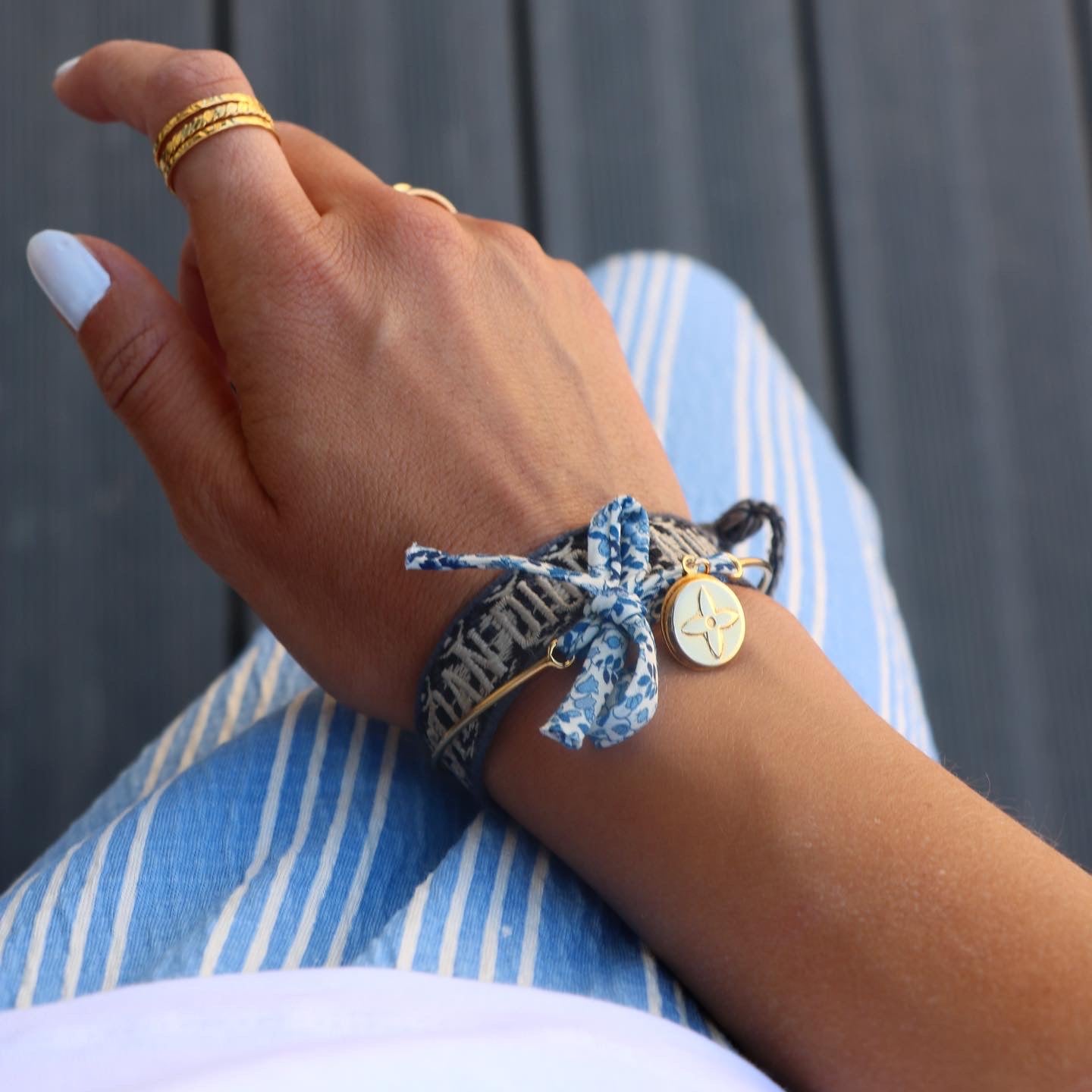 BRACELET JONC UPCYCLÉ LOUIS VUITTON