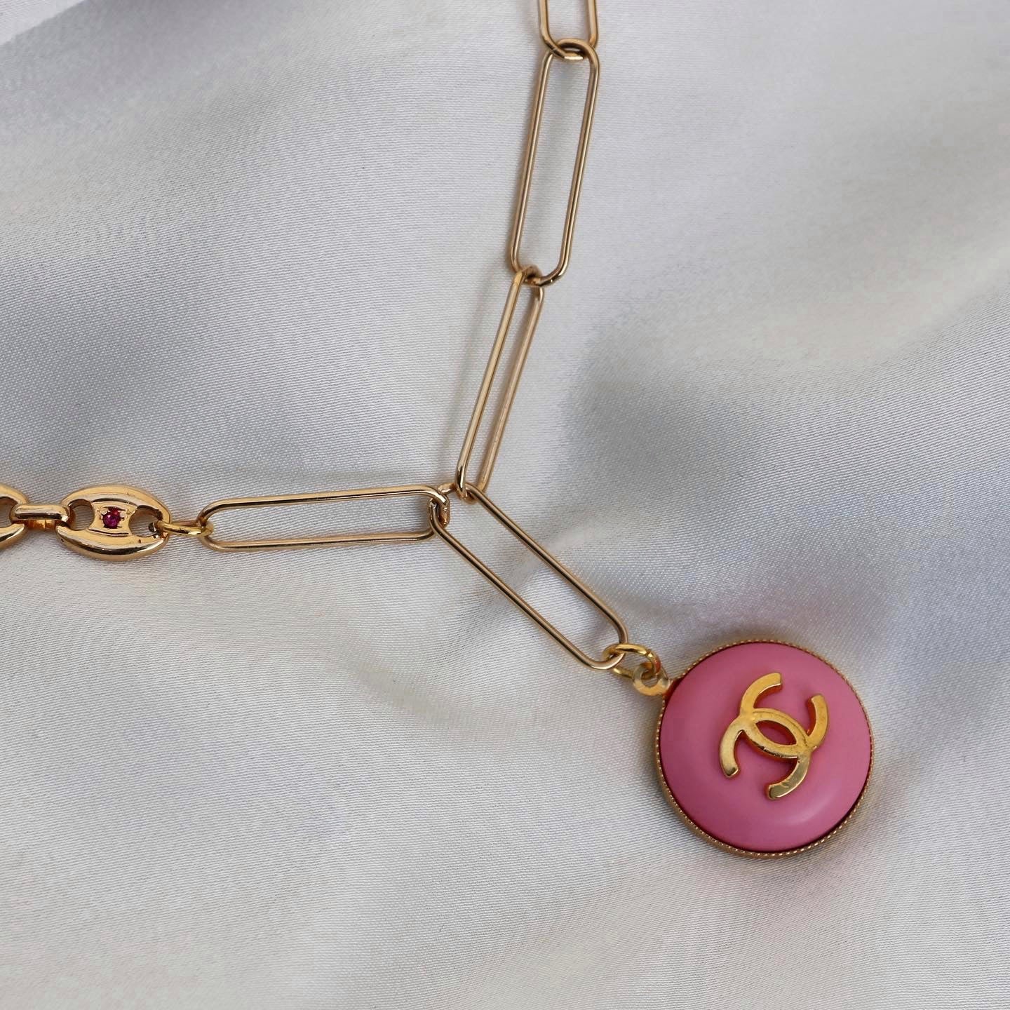 COLLIER UPCYCLÉ CHANEL | ROSE FLASHY