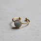 BAGUE UPCYCLÉE CHANEL PLAQUÉ OR | NACRE
