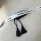 BRACELET TISSÉ UPCYCLÉ CHANEL | NOIR & BLANC
